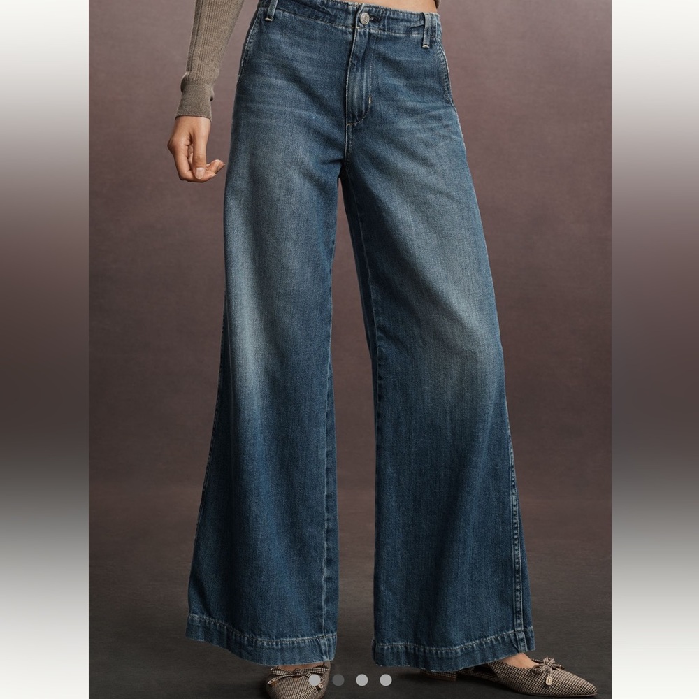 AMO Classic Cotton Wide-Leg Trousers